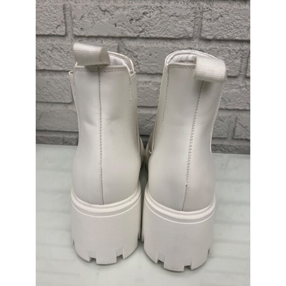 Steve Madden Women White Howler Chelsea Boot Size 10 - Picture 4 of 8